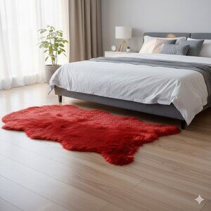 Red Shag Rug
